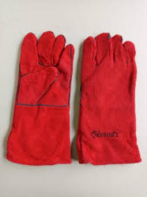Welding Leather Gloves With Red Lining 16''
